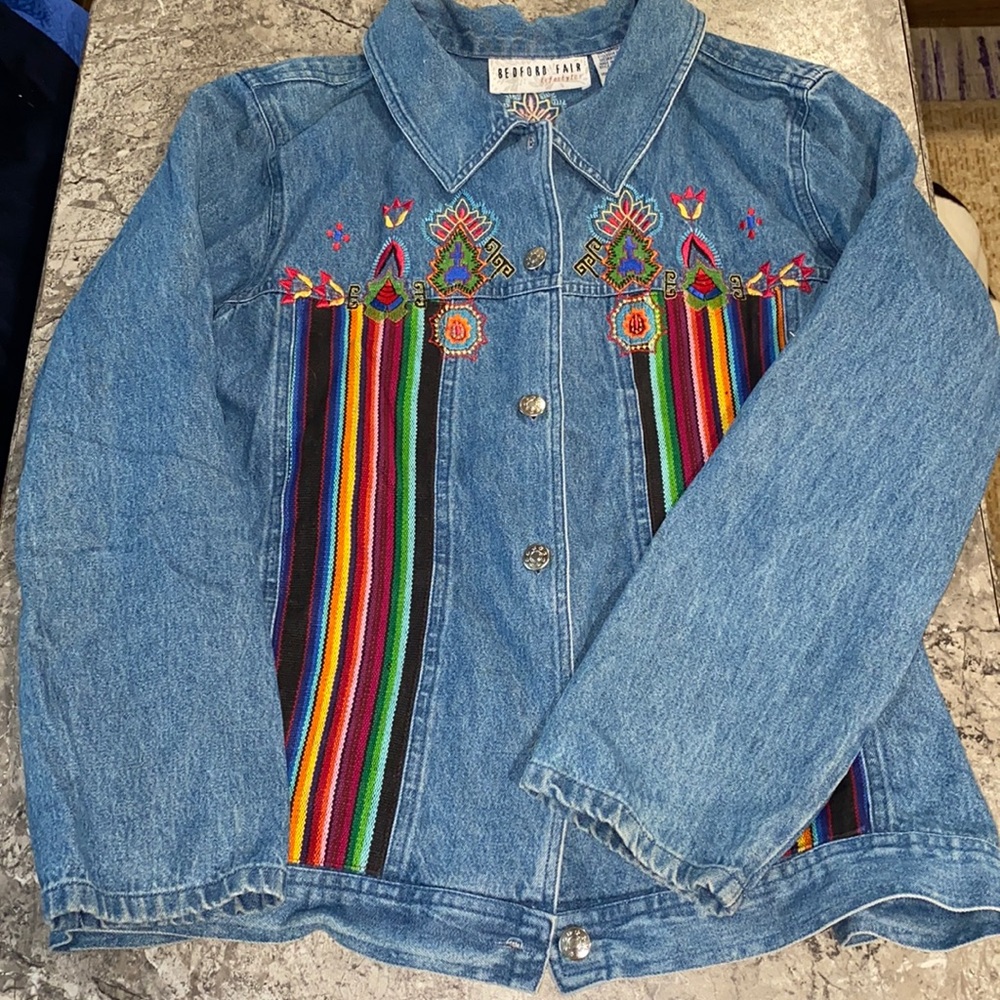 Bedford Fair Lifestyles vintage western jean jacket